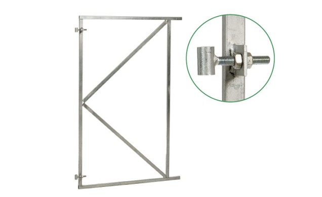 Verstelbaar stalen poortframe 120x155 cm, vuurverzinkt