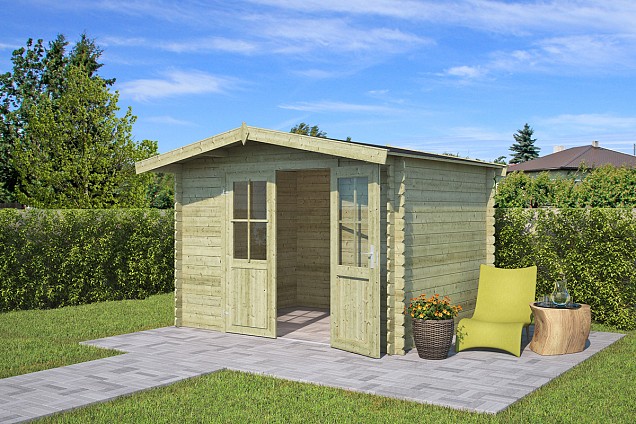 Blokhut Baltimore 292x230 Olijfgroen Geïmpregneerd