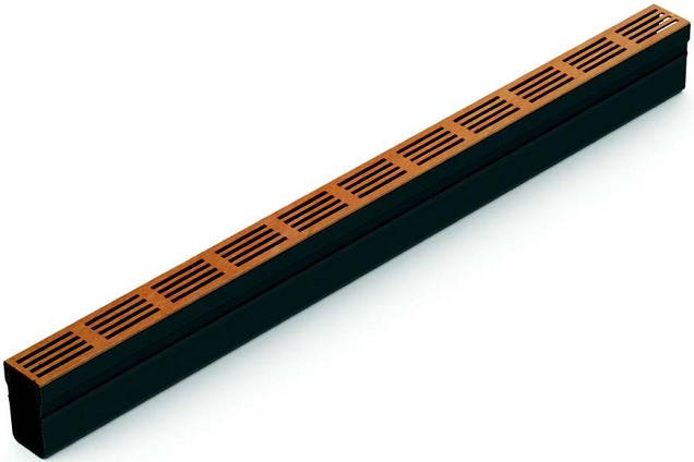 SlimLine goot met Corten designrooster 100 cm