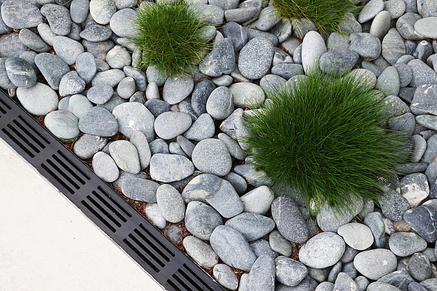Beach Pebbles zwart 30-60 mm (20 kg)