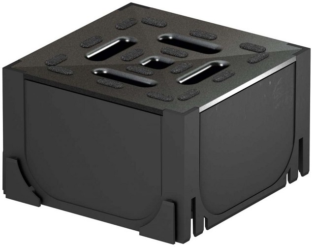 Hexaline hoekelement + met kunststof rooster