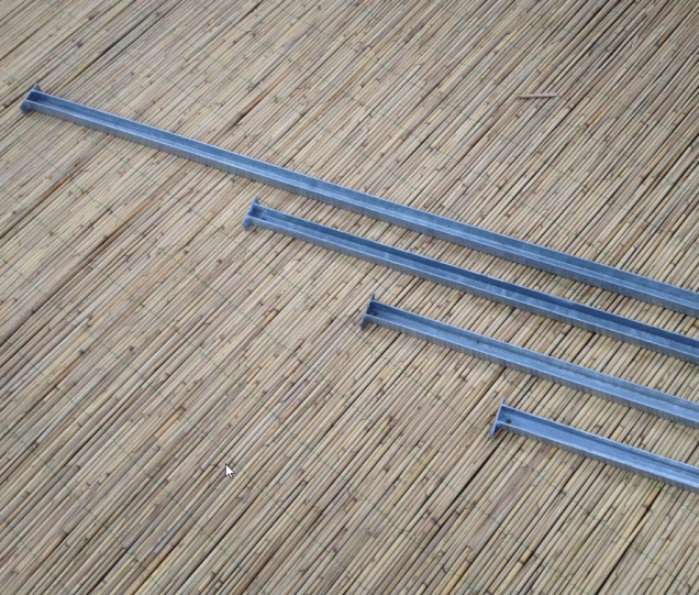 U-profiel tbv bamboemat 180cm gegalv (2 st)