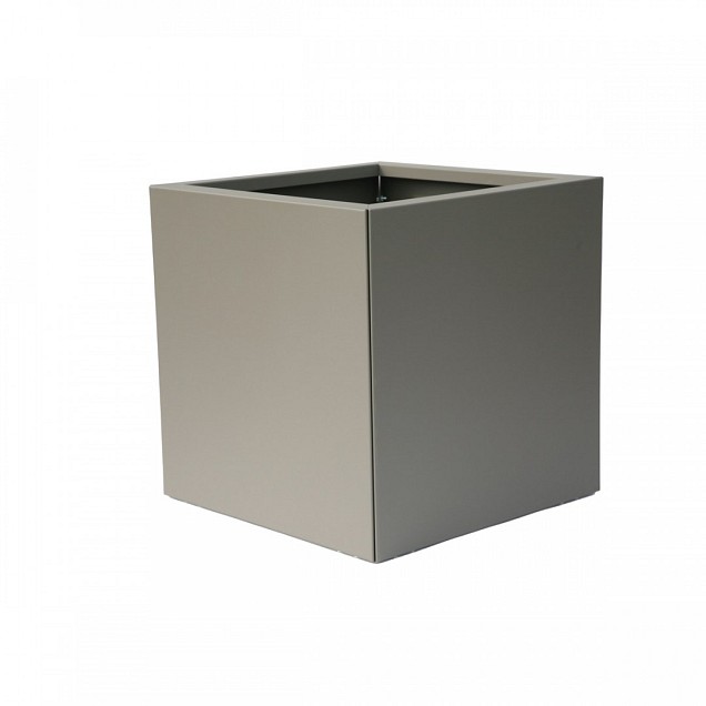 Metalen bloembak taupe