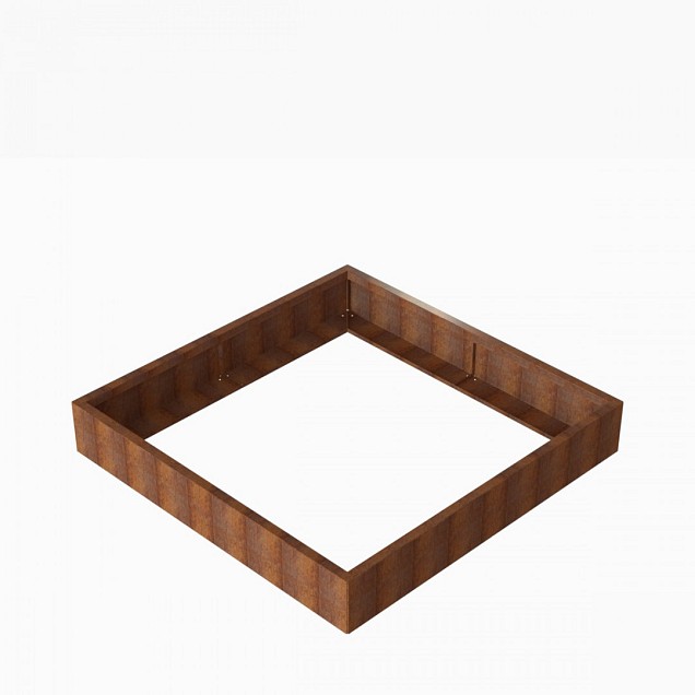 Bloembak Module+ 180x180x28 cm Corten