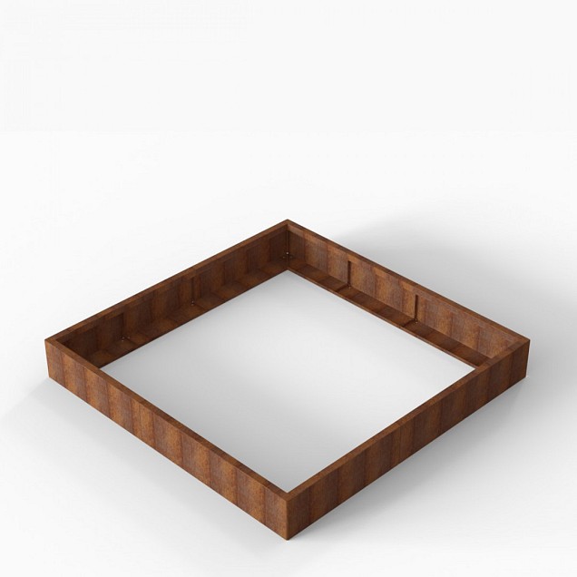 Bloembak Module+ 210x210x28 cm Corten