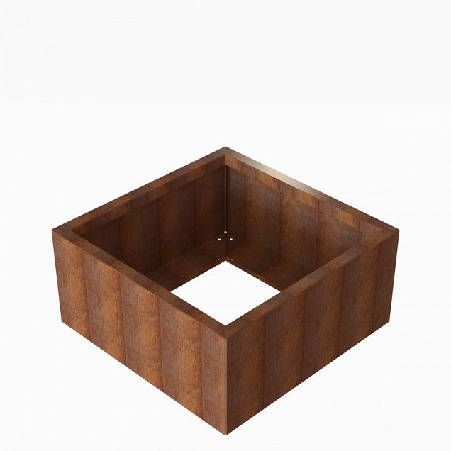 Bloembak Module+ 90x90x42 cm Corten