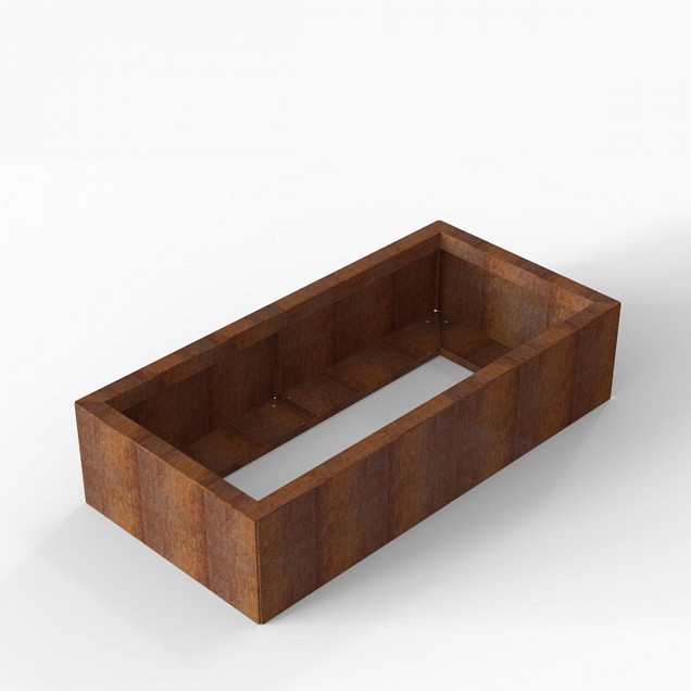 Bloembak Module+ 60x120x28 cm Corten