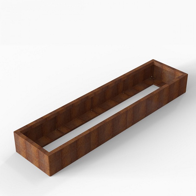 Bloembak Module+ 60x240x28 cm Corten