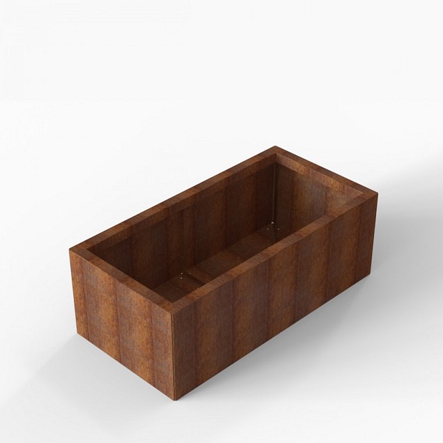 Bloembak Module+ 60x120x42 cm Corten