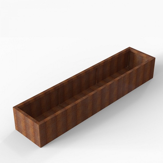 Bloembak Module+ 60x270x42 cm Corten