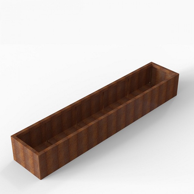 Bloembak Module+ 60x300x42 cm Corten