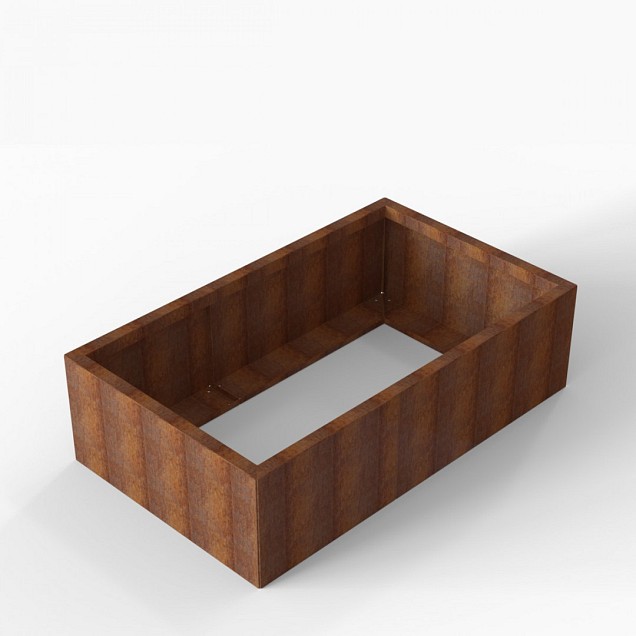 Bloembak Module+ 90x150x42 cm Corten