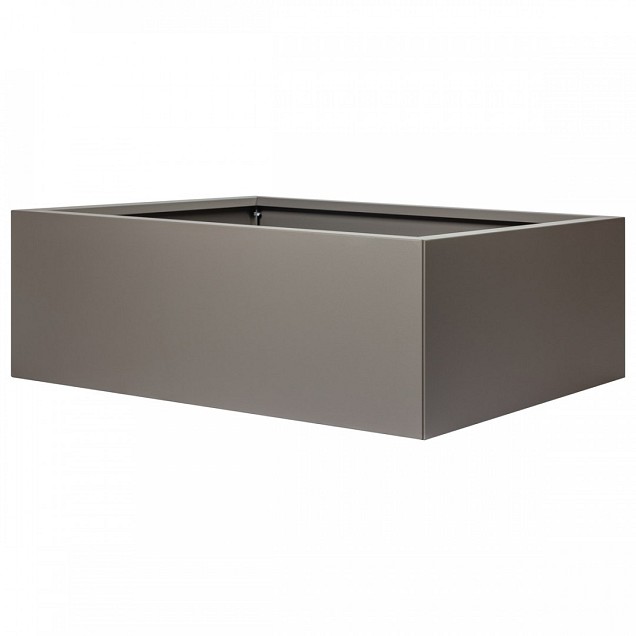 Bloembak vlak taupe 90x120x40 cm