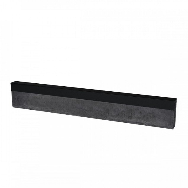 Uprofiel gelijkzijdig opsluitband 6cm 300x4,6x4,6x6,4 cm Grafietzwart