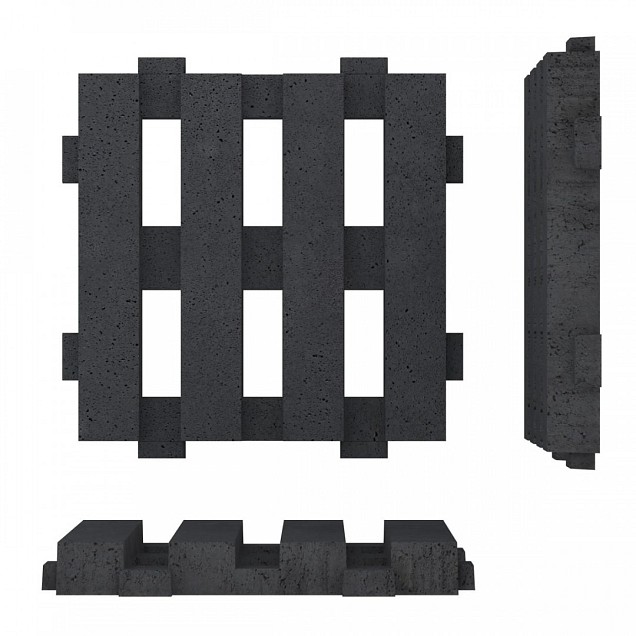 Wecko-tegel 100x100x12 cm Antraciet