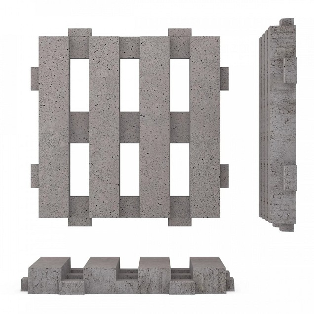 Wecko-tegel 100x100x12 cm Grijs