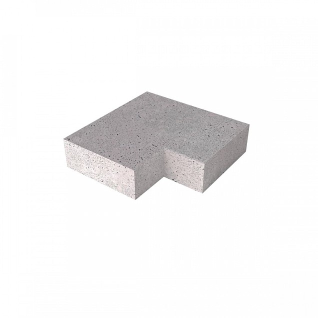 SV oudhollands hoekstuk traptrede buiten (37x15 cm) Grijs