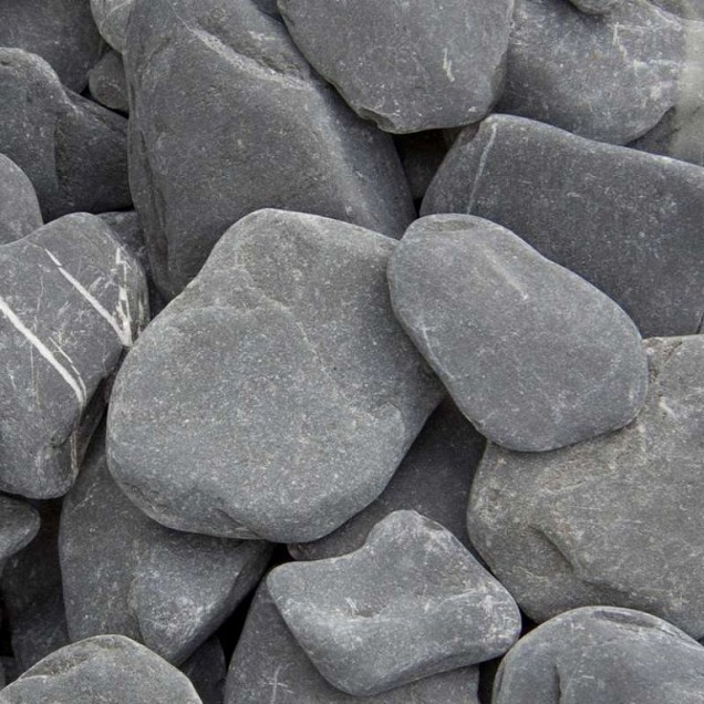 Flat pebbles zwart 30/60 big bag a +/- 1 m3