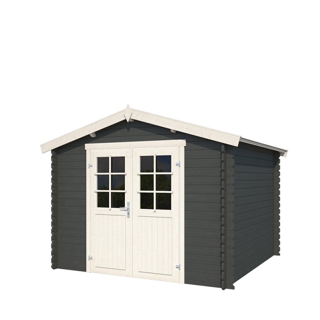 Blokhut Norah 275x230 Carbon Grey-Wit