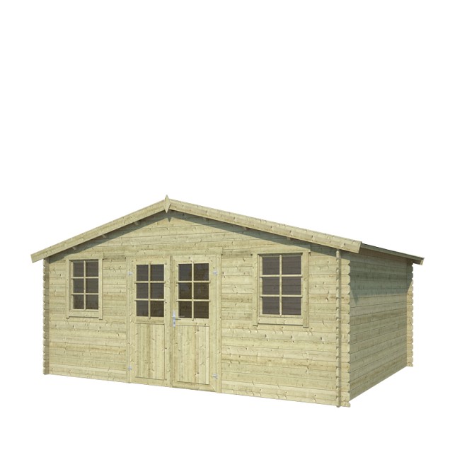 Blokhut Udo 380x300 Olijfgroen Geïmpregneerd