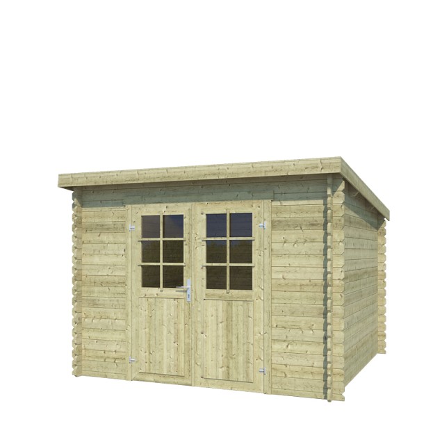 Blokhut Nadia 275x275 Olijfgroen Geïmpregneerd