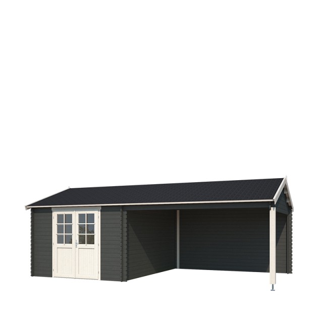 Blokhut Octavio 681x380 Carbon Grey-Wit