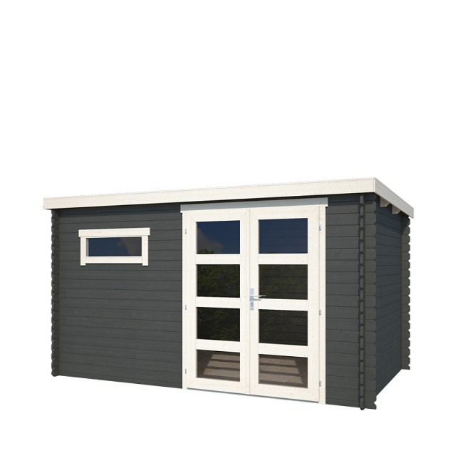 Blokhut Timian 380x230 Carbon Grey-Wit