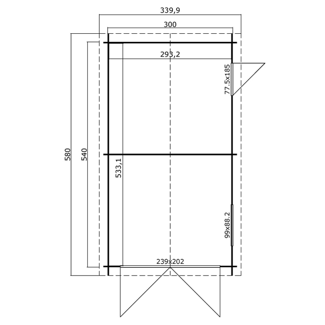 Garage Dillon 300x540 Platinum Grey-Wit