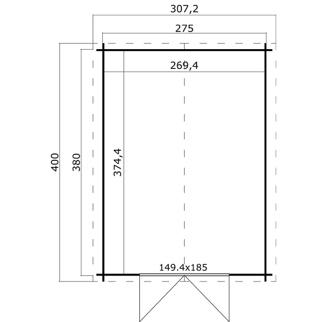 Blokhut Norah 275x380