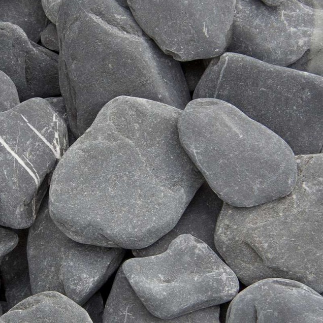 Flat pebbles zwart 30/60 big bag a +/- 0,5 m3