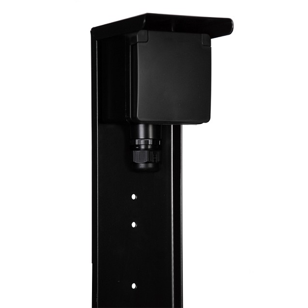 Tuinpaal - pro enkel met enkele wartel zwart