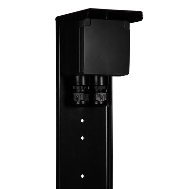 Tuinpaal - pro enkel met dubbele wartel zwart