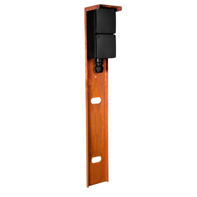 Tuinpaal - pro dubbel met enkele wartel zwart