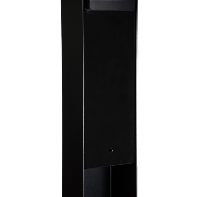 Tuinpaal - pro+ dubbel met kabeldoos, afdekkap en installatiedraad zwart