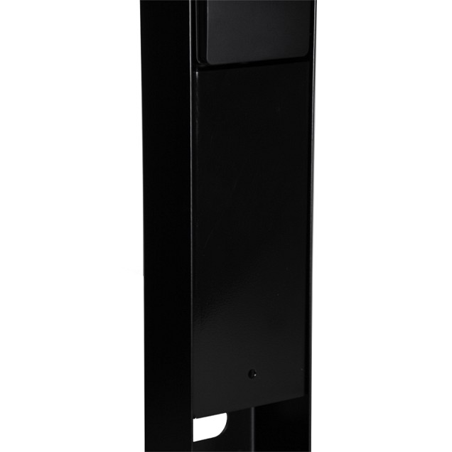 Tuinpaal - pro+ drievoudig met kabeldoos, afdekkap en installatiedraad zwart