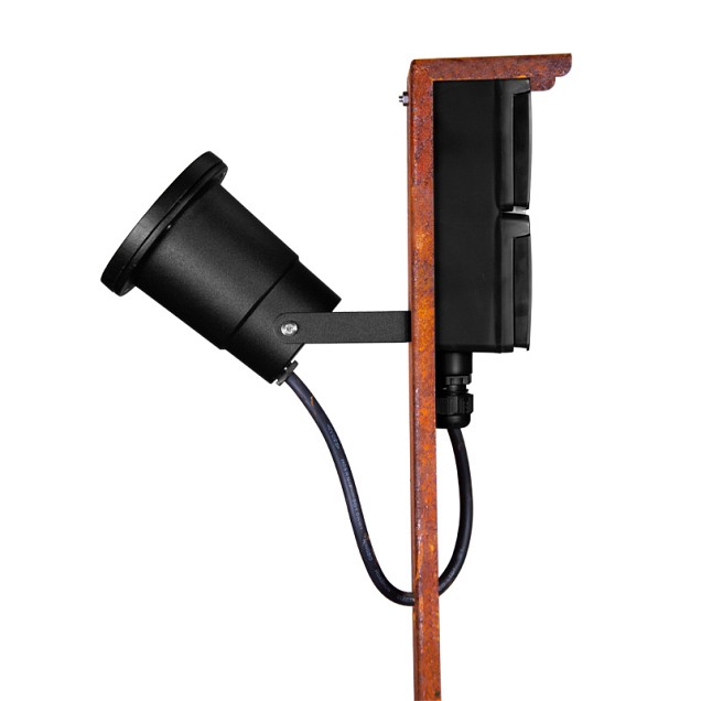 Tuinpaal - pro tweevoudig met spot dubbele wartel corten