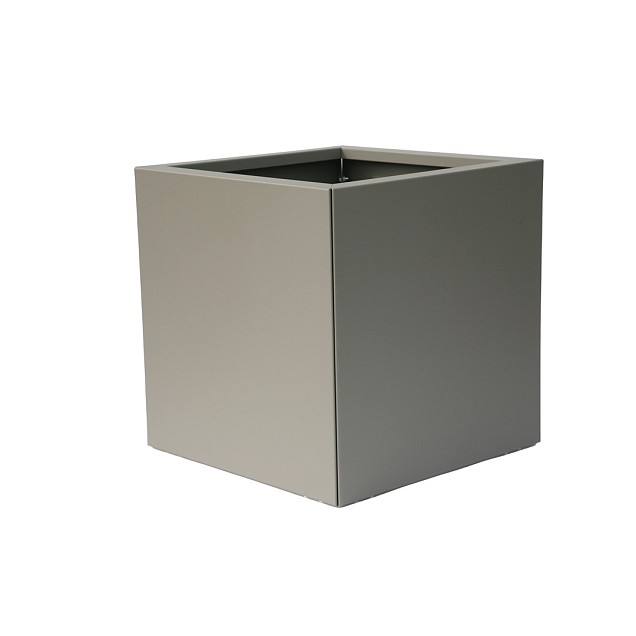 Metalen bloembak taupe