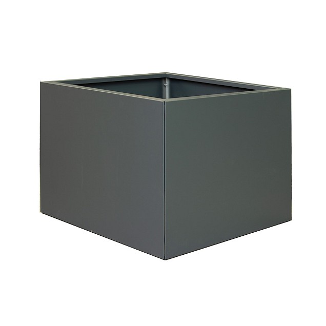 Bloembak vlak antraciet 90x90x60 cm