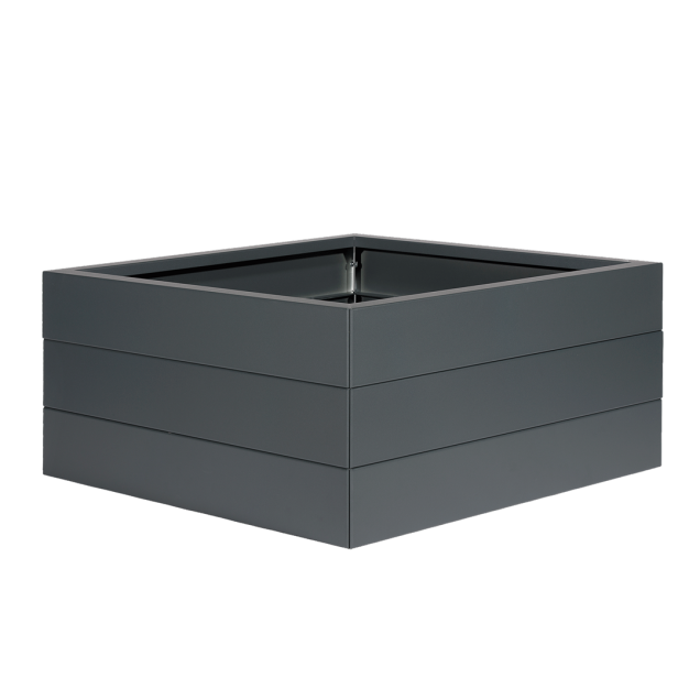 Modulaire metalen bloembak, antraciet