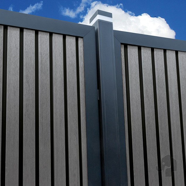 Composietschutting LineaFence Antraciet - 180x180 cm