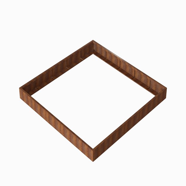 Bloembak Module+ 300x300x28cm Corten