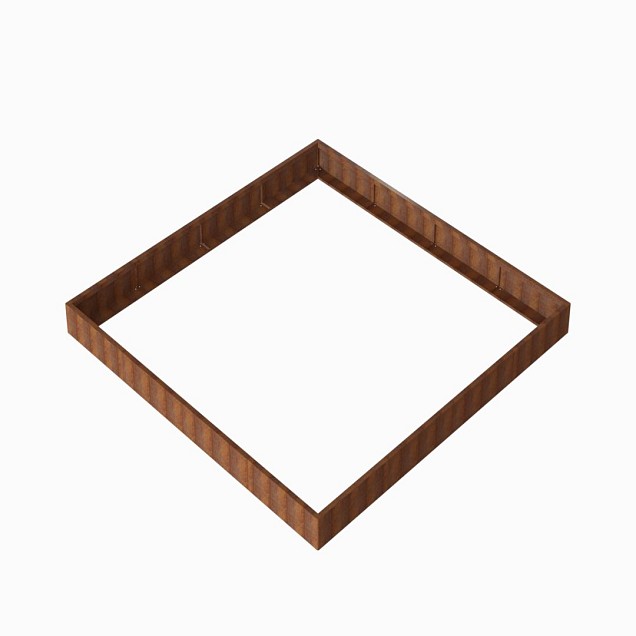 Bloembak Module+ 360x360x28 cm Corten
