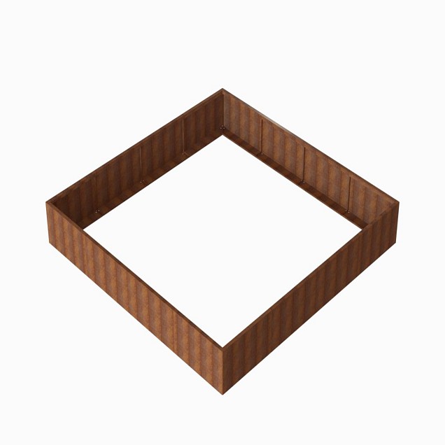 Bloembak Module+ 360x360x56 cm Corten
