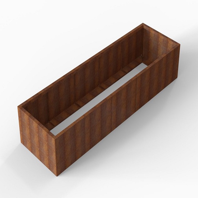 Bloembak Module+ 90x300x56 cm Corten