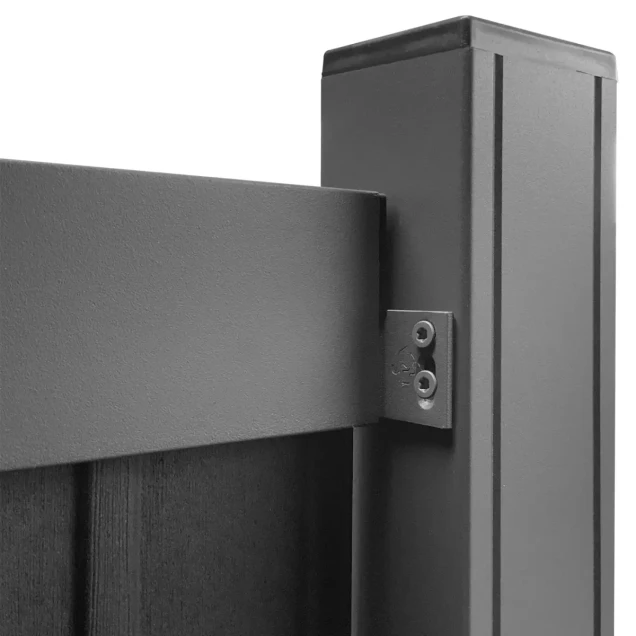 Elephant T beslagset antraciet gecoat aluminium