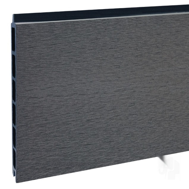 Elephant schutting Modular Evo houtcomposiet 180x180 cm Rock Grey, antraciet profielen