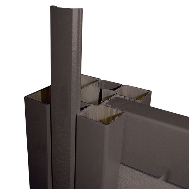 Elephant schutting Modular Evo houtcomposiet 180x97 cm Rock grey, antraciet profielen