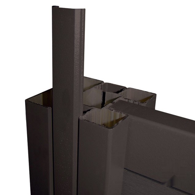 Elephant schutting Modular Evo houtcomposiet 180x180 cm Antraciet, antraciet profielen