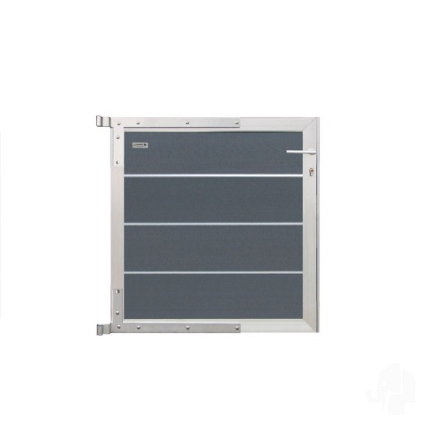 Elephant poortje Modular houtcomposiet/GRS 90x91 cm Rock Grey, alu beslag