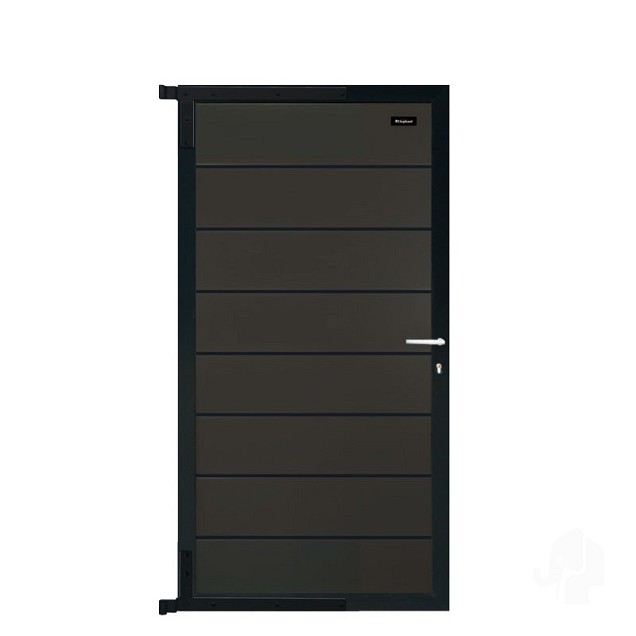 Elephant tuindeur Modular Evo houtcomposiet 90x174 cm Antraciet, antraciet beslag